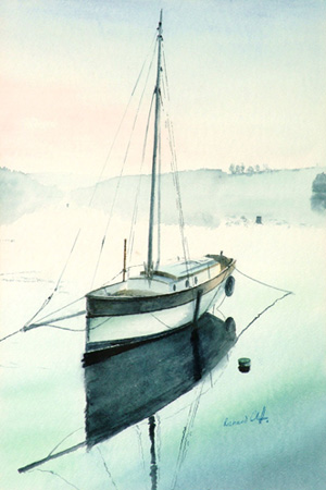 Richard Cliff boat painting Cornwall